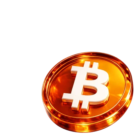 Монета золотого цвета с символом Bitcoin