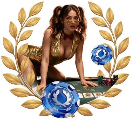 Иллюстрация: дилера и фишек Olimp Poker