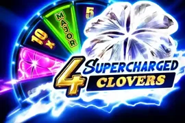 Изображение игры 4 Supercharged Clovers: Super Wheel в каталоге Olimp